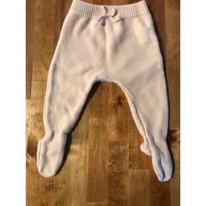 Zara Baby Knit Footie Pants - Blush Pink